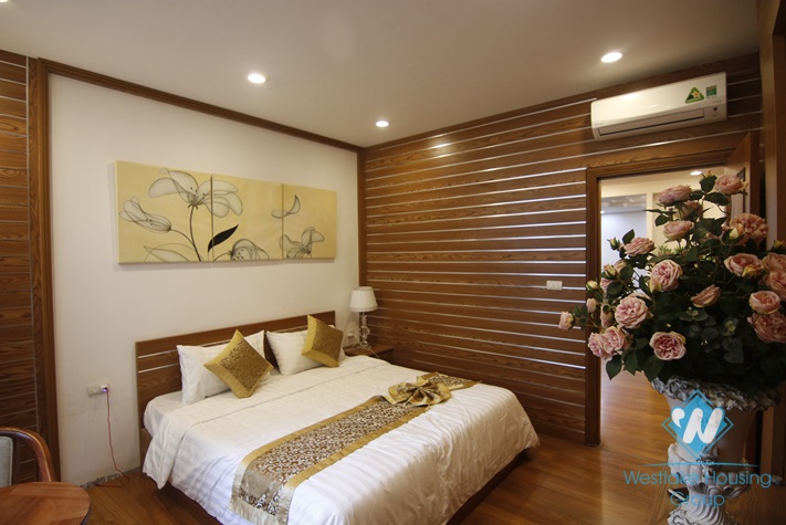 Elegant 3 bedroom apartment with a nice terrace for rent in Dong Da District